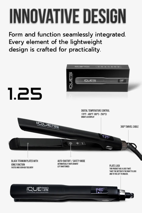 IQUE Professional Flat Iron Hair Straightener 1.75