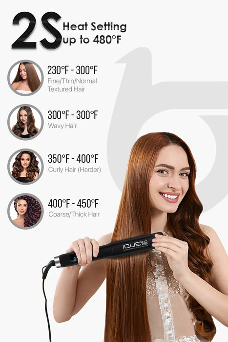 IQUE Professional Flat Iron Hair Straightener 1.75