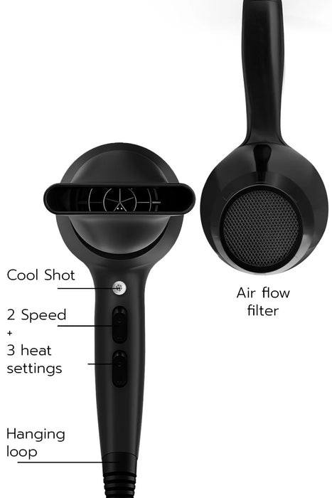 IQUE Professional Hairdryer Black Q3600