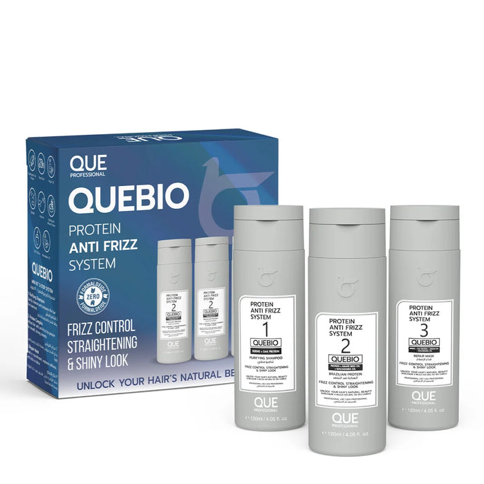 QUEBIO PROTEIN ANTI FRIZZ SYSTEM MINI KIT 120ML