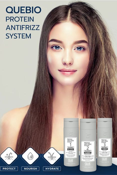 QUEBIO PROTEIN ANTI FRIZZ SYSTEM MINI KIT 120ML